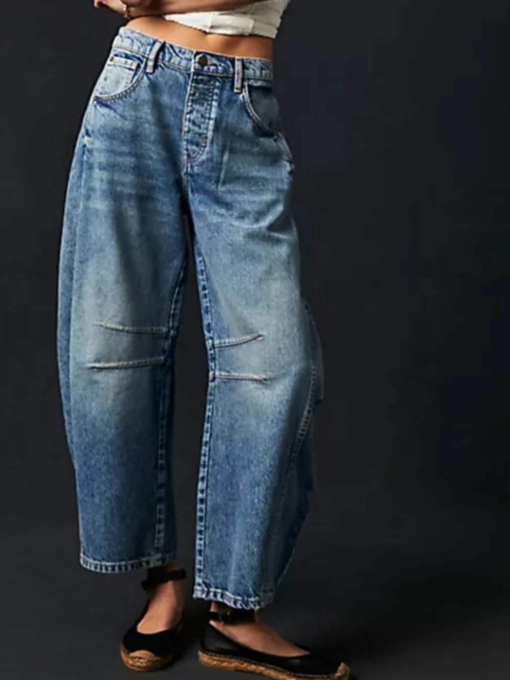 Free People We The Free Good Luck mid Rise Barrel Jean